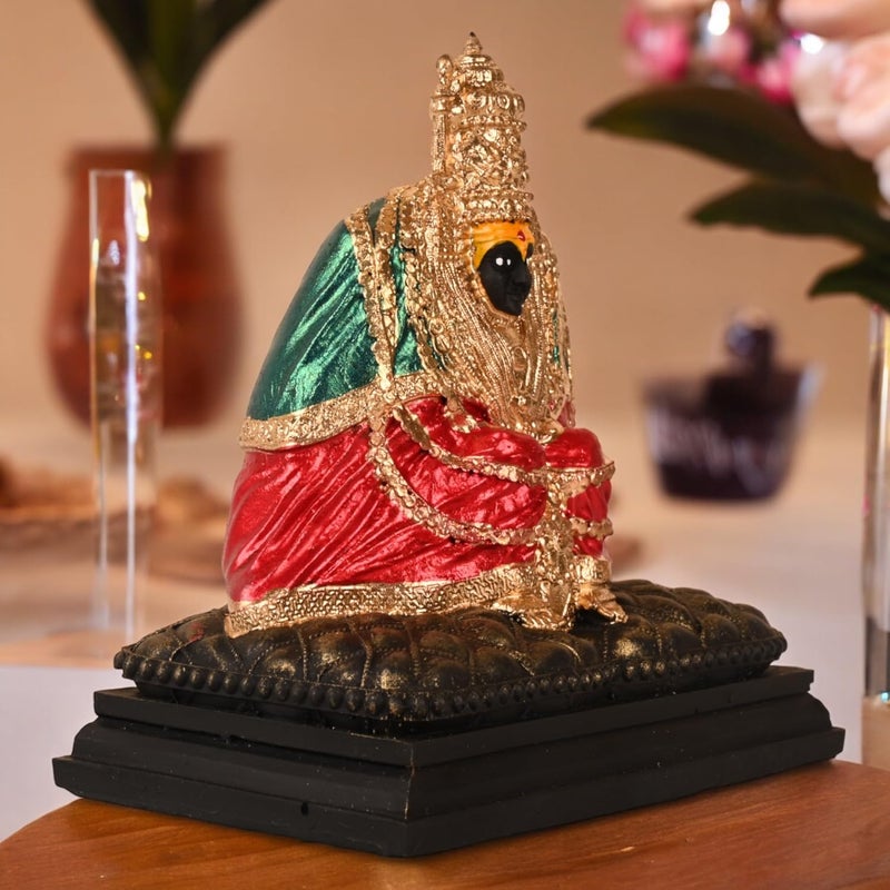 KariGhar Tulja Bhawani Idol Perfect for Car Dashboard and House Warming Multicolor 4 Inch - Image 3