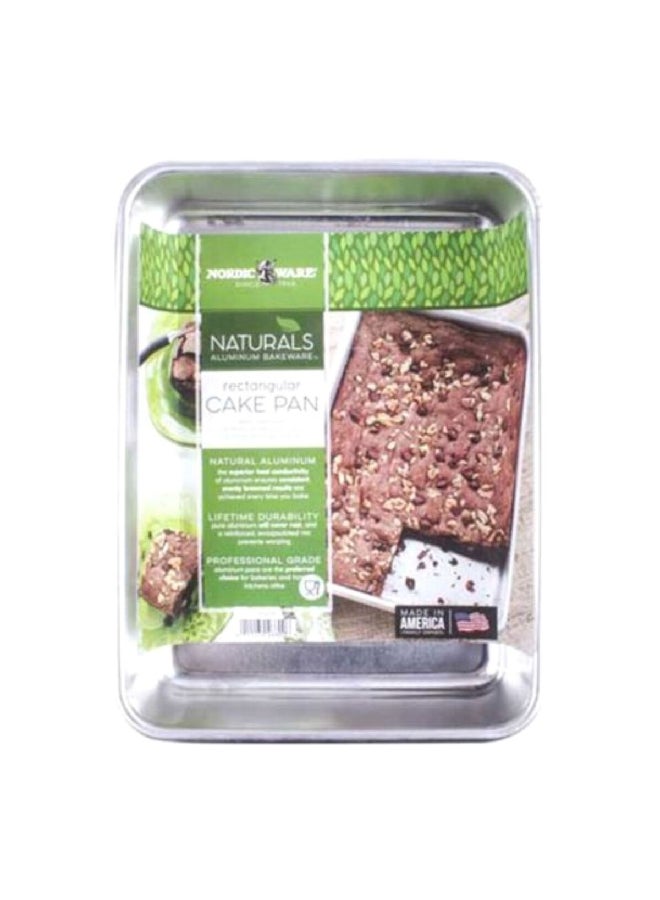 نورديك وير صينية كيك مستطيلة الشكل مصنوعة من الالومنيوم النقي من ، لون فضة، 9 × 13 انش 46600AHS - Image 4