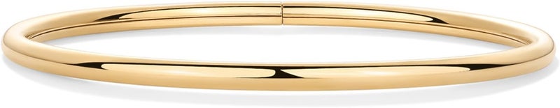 HaveLovely Bangle Bracelet, 14K Gold Plated for Women, Classic Lightweight Stackable Stainless Steel Bangles, Single & 2-Pack, Hypoallergenic Round Smooth Bracelets for Everyday/Party/Formal Wear - Image 3