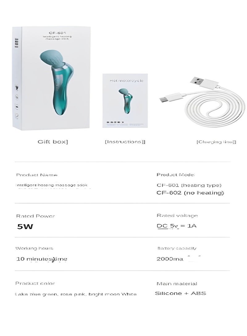 Generic Multifunctional Electric Massager, Heating Wand, Wireless, Handheld, Mini, Portable, Vibration - CF601 - Image 4