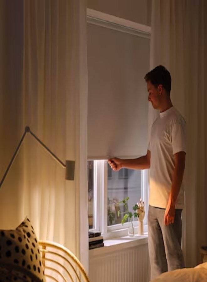 Block out roller blind white 60x155 cm - Image 1