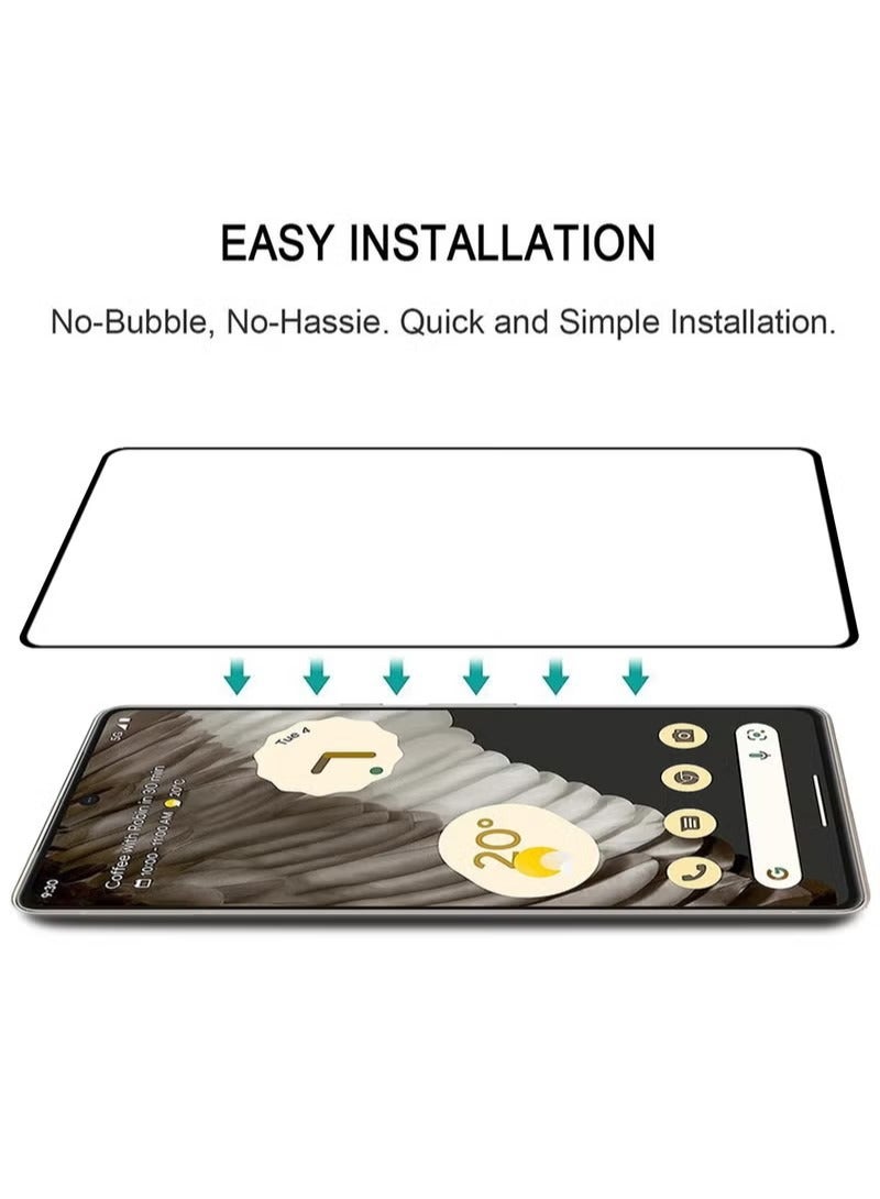 Screen Protector For Google Pixel 7 Pro Curved Edge Full Screen Tempered Glass Film - Image 5