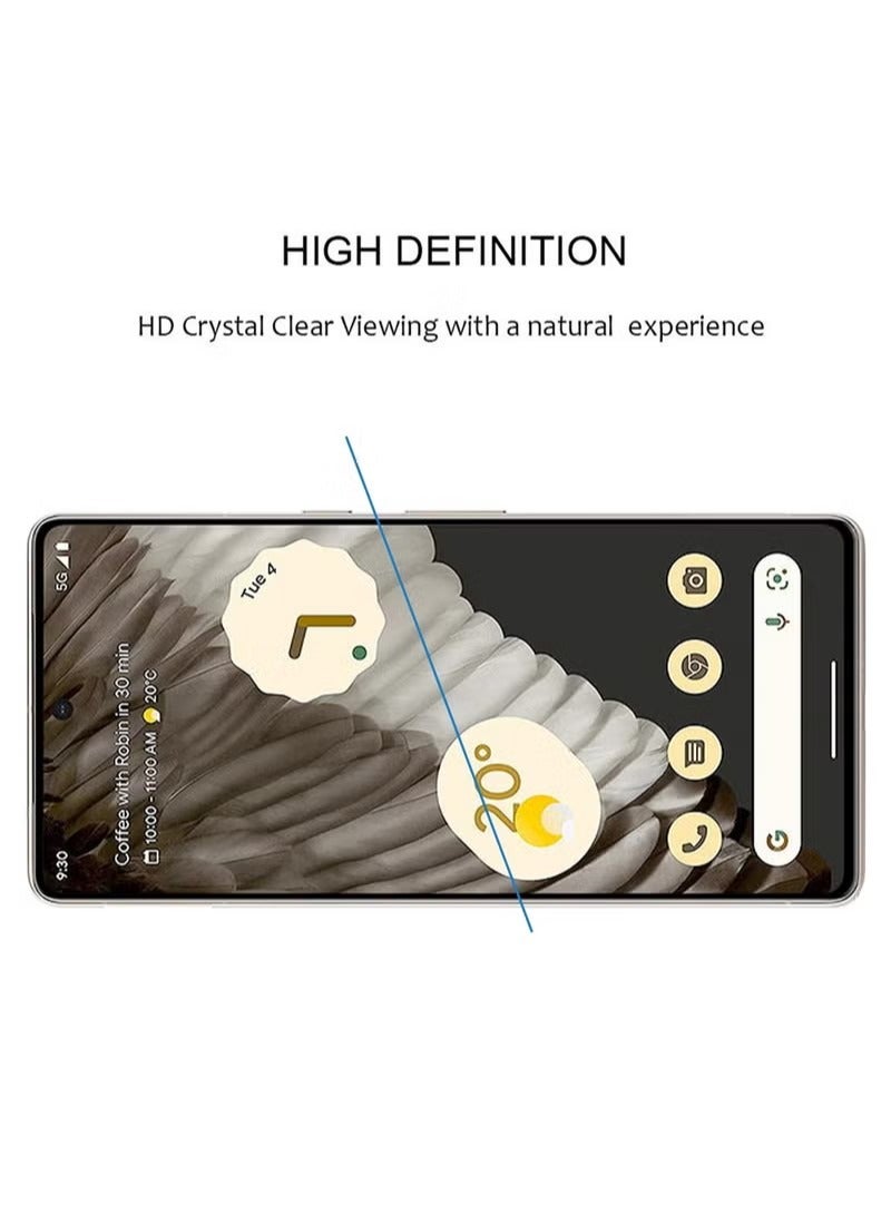 Screen Protector For Google Pixel 7 Pro Curved Edge Full Screen Tempered Glass Film - Image 3