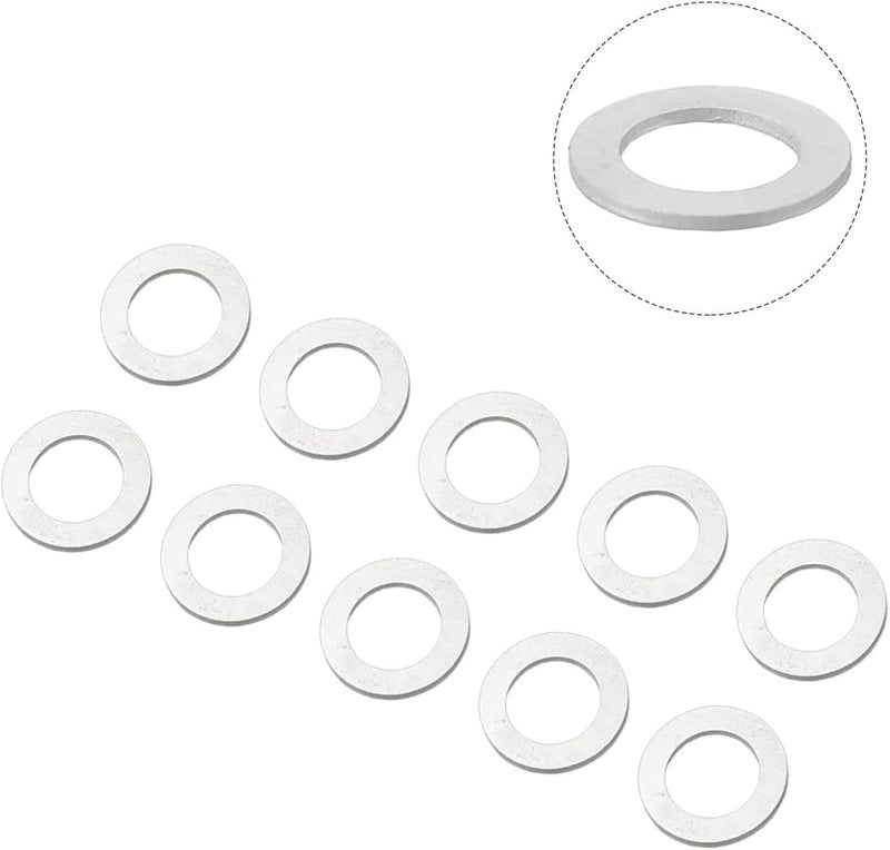 10Pcs Circular Saw Blade Adapter Ring Kit Multisize 32 16mm Metal Silver - Image 5