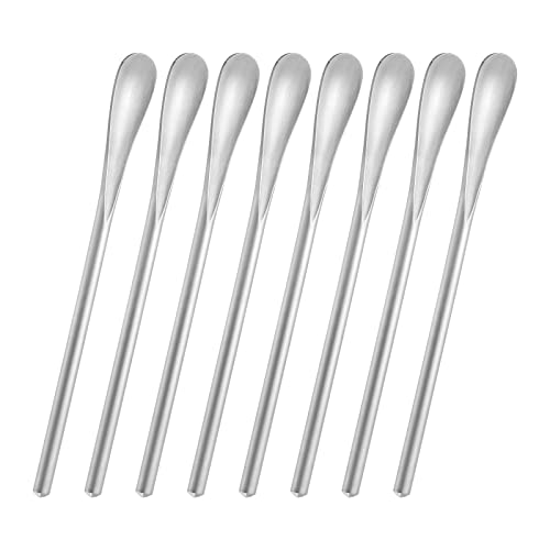 luvtree 8-Pack 5.0" / 12.8cm Stainless Steel Stirring & Mixing Spoon – Reusable Bar Tool for Coffee, Tea, Iced Drinks & Cocktails - Image 1