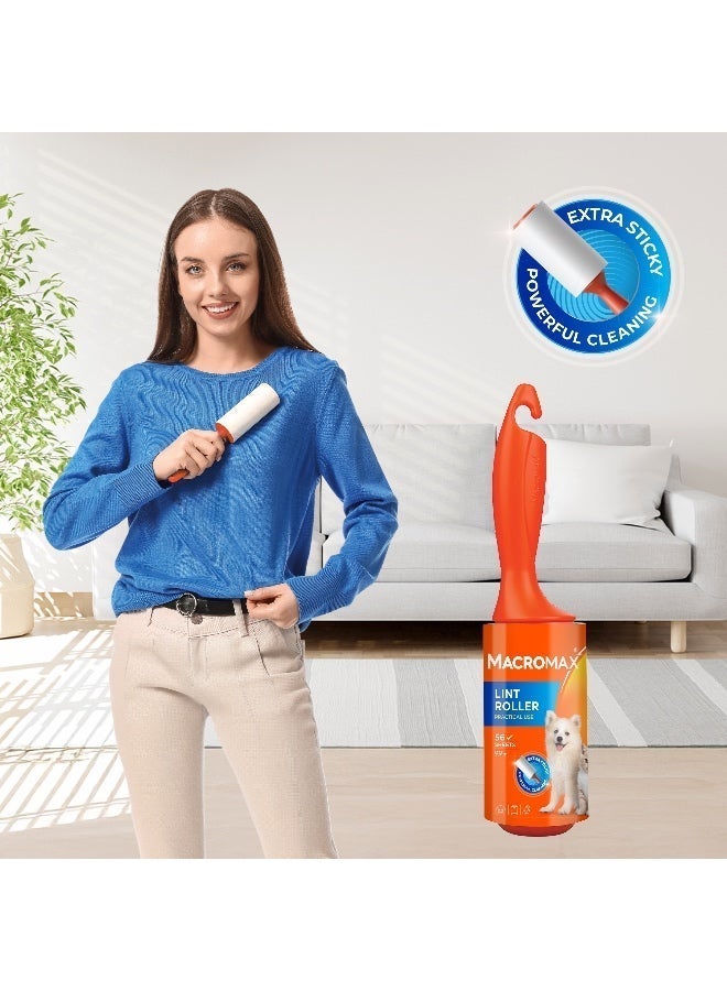 Macromax بكرة إزالة الوبر اللاصقة للغاية من ماكروماكس لإزالة شعر الحيوانات الأليفة - 60 ورقة - Image 2