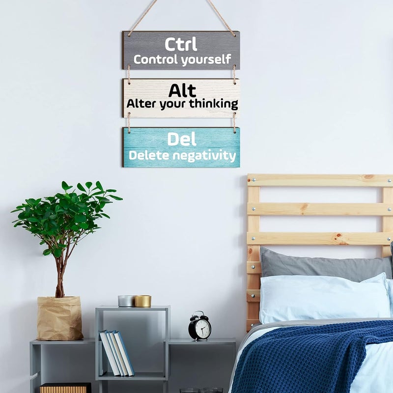 Al Raied ARS® Inspirational Wall Art - Rustic Wooden Hanging Decor with Motivational Quotes - Image 3