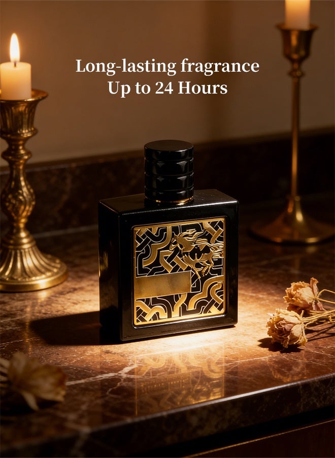 MARK HIM Eau de Parfum 90ml & Perfumed Body Spray 200ml Gift Set, Woody Oriental Fragrance for Men, Long-Lasting Luxury Premium Gift for him, Arabian-Inspired Aromatic Gift - Image 4