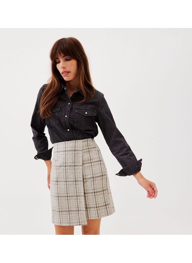promod - Short checked skirt - Image 1