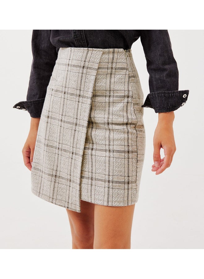 promod - Short checked skirt - Image 1