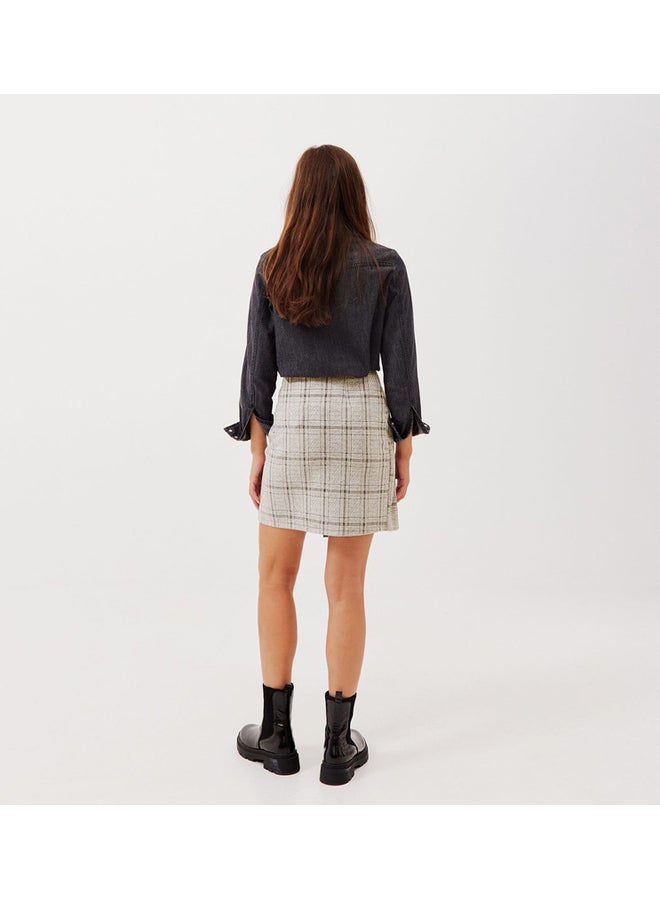 promod تنورة قصيرة منقوشة - Image 4