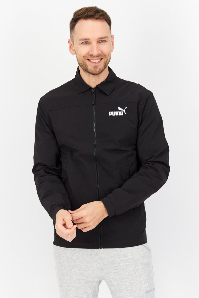 PUMA Men Sportswear Fit Brand Logo Full Zip Jacket, Black - Image 1