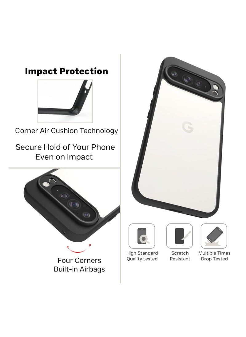 Case for Pixel 9 Pro XL Shockproof Crystal Clear Hard Back Cover [Anti-Yellowing] Case Edge TPU Bumper Protection Transparent Back Cover Case for Pixel 9 Pro XL  - Image 5