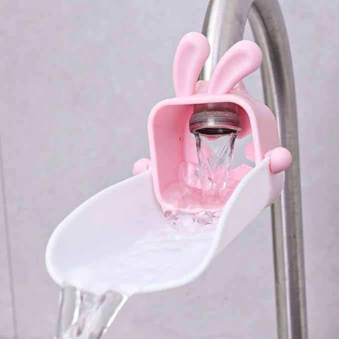 Wish Bone RABBIT FAUCET EXTENDER for Sink Easy Use Sink Faucet Extenders with Temperature Sensitive for Toddlers, Kids Hand Washing Faucet Extension for Bathroom Sink Use for Children-Baby - Image 3