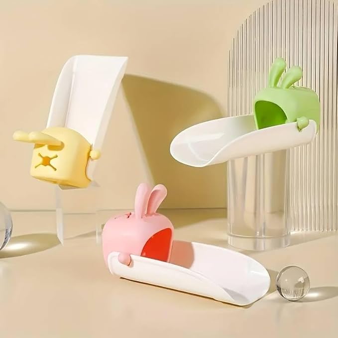 Wish Bone RABBIT FAUCET EXTENDER for Sink Easy Use Sink Faucet Extenders with Temperature Sensitive for Toddlers, Kids Hand Washing Faucet Extension for Bathroom Sink Use for Children-Baby - Image 2