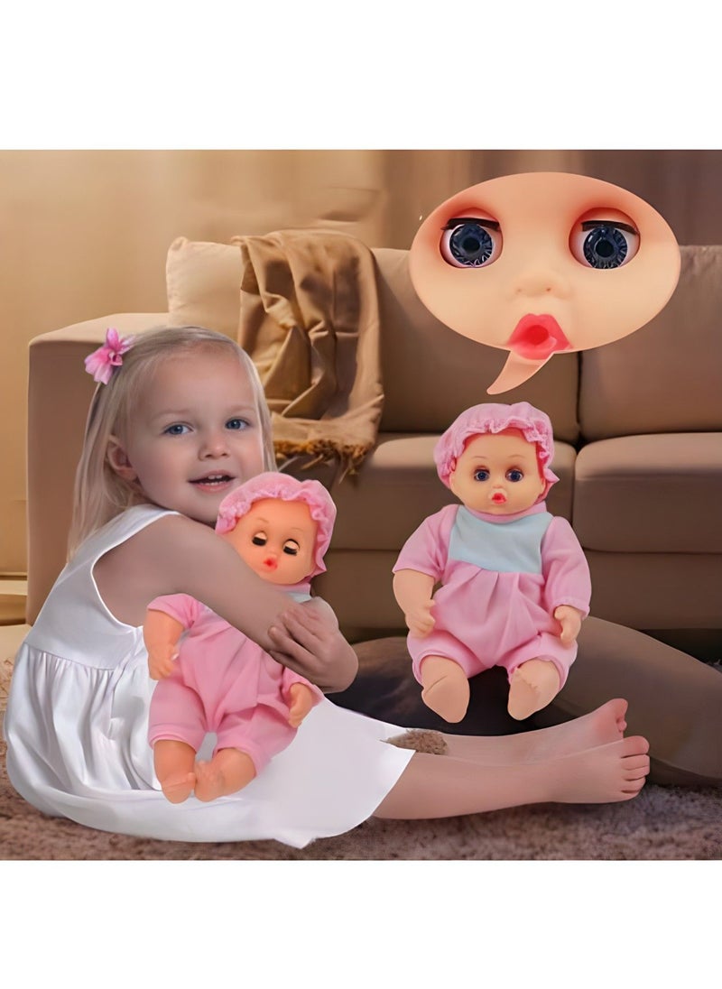 Generic - Dolls Toy Stroller | Pram Pink Baby Doll Pushchair | Baby Toy Stroller With Doll - Image 1