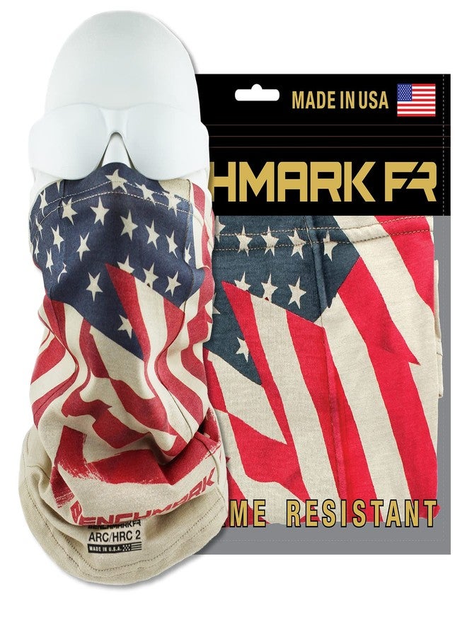 بنشمارك إف آر قناع وجه مقاوم للهب من بنشمارك FR - الفئة 2 (علم أمريكي، بيج) - Image 5