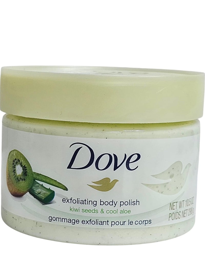 Dove exfoliating body polish Kiwi seeds & cool aloe 298gm