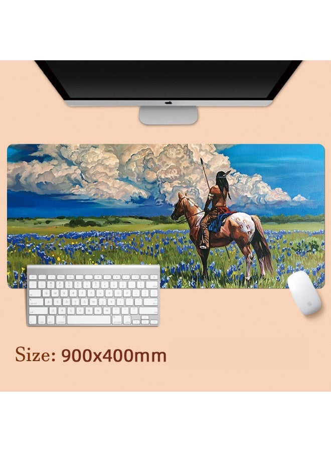 Y&D Van Gogh'S Oil And Landscape Paintings Gaming Mouse Pad Extended Large Mat Desk Pad Stitched Edges Mousepad Long Mouse Pad And Non-Slip Rubber Base Mice Pad 900X400X4mm - Image 2