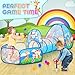 GeerWest 3 in 1 Kids Play Tent for Toddler with Baby Ball Pit and Play Tunnel Children Indoor Outdoor Playhouse with Climbing Tunnel Toy for Toddlers Boys and Girls Best Birthday Gifts 3pc Jungle Ball Pit - Image 4