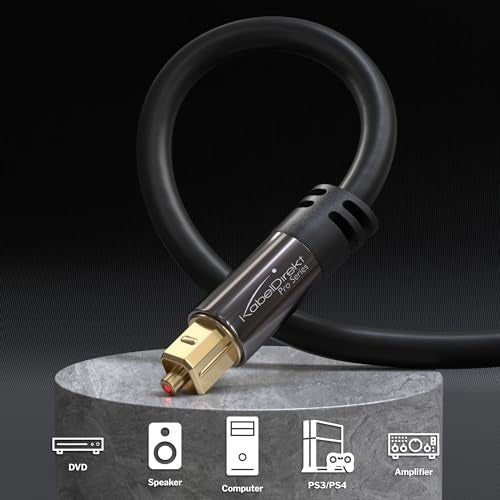 KabelDirekt Optical Audio Cable – 10ft Digital Optical Cable for soundbars, Fiber Optic Lead (Digital S/PDIF Cable, Stereo Systems/amplifiers/amps, Home Cinema, Xbox One/PS4) - Image 2