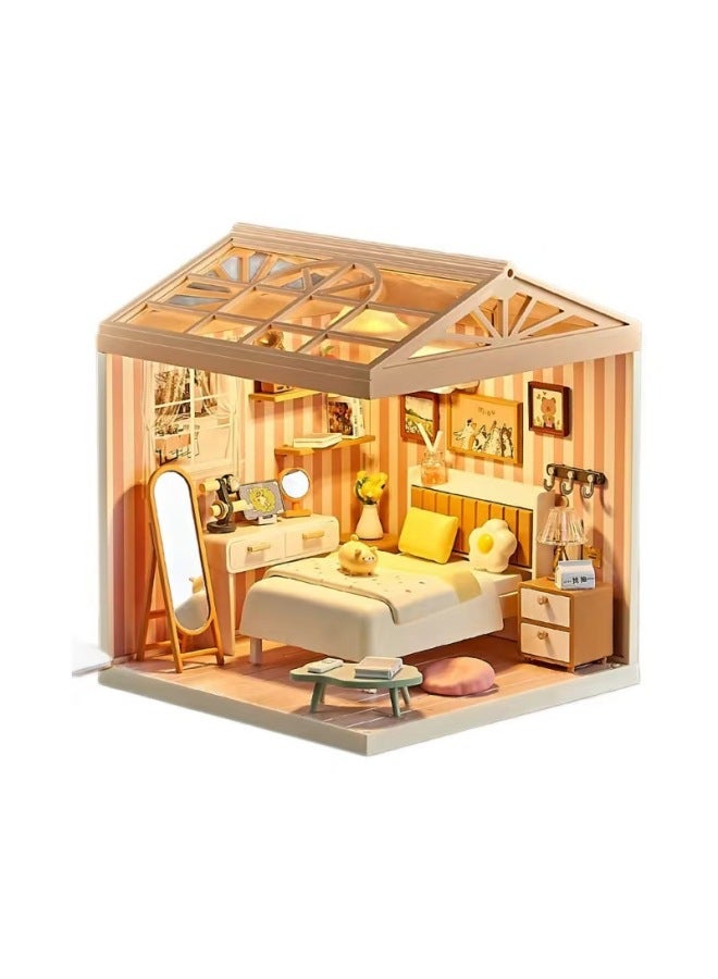 Small Town Diary Miniature Scene Puzzle Building Blocks Diy Model Toy Hut Children's Gift Ornaments Living Room Room-Color:807 Small Town Diary Cat Shop - Image 3