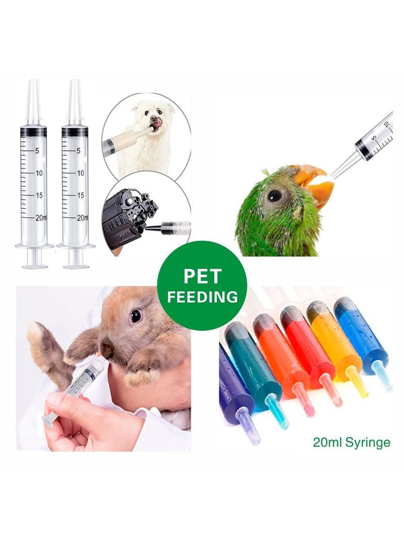 20ml Plastic Syringes (Pack of 10), Pipettes,Individually Packaged, Ink or Glue Applicators, pet feeding