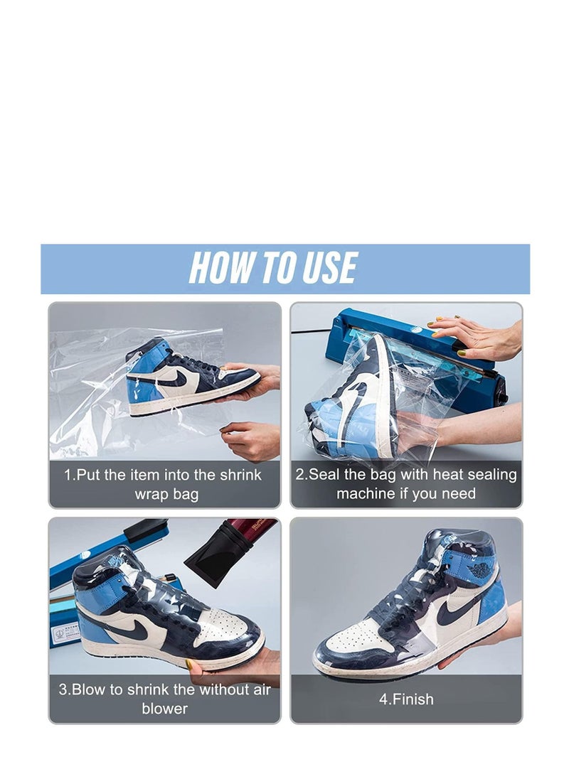 Generic Shrink Wrap Bags, PVC Clear Heat Sealer Bags, Seal Wrapping Supplies, Waterproof Odorless and Transparent, for Shoes Storage, Gifts, Remote Control, Candles, DIY Crafts Packaging, 50pcs (25 * 40cm)  - Image 5