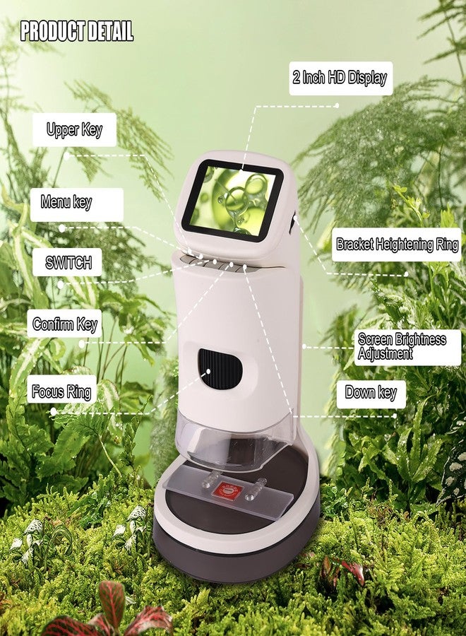 OOZSTAR Microscope for Kids,1000x Handheld Microscope,2" HD Screen, Portable Educational Gift,Suitable for Kids 8-12 - Image 2