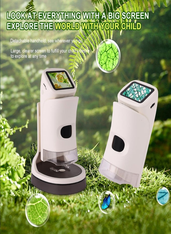 OOZSTAR Microscope for Kids,1000x Handheld Microscope,2" HD Screen, Portable Educational Gift,Suitable for Kids 8-12 - Image 4