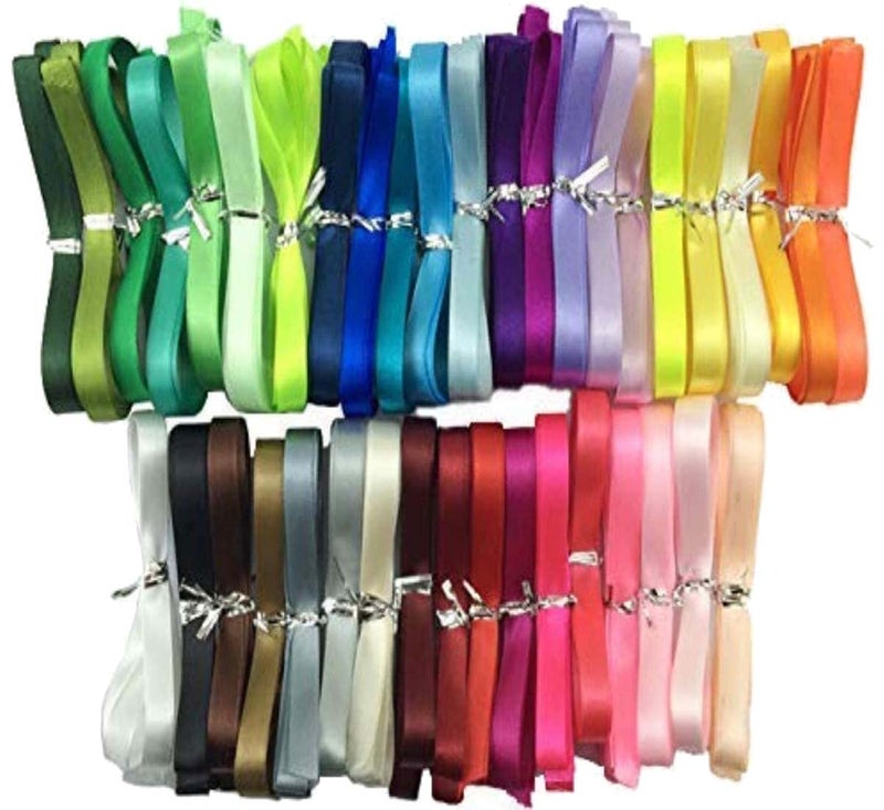 DIY Crafts Pack Of 400 Yard, Multicolour, Polyester Ribbon for Floral Arrangement, Bouquet, and Big DIY Artwork Pr (Pack Of 400 Yard, Multicolour) - Image 1