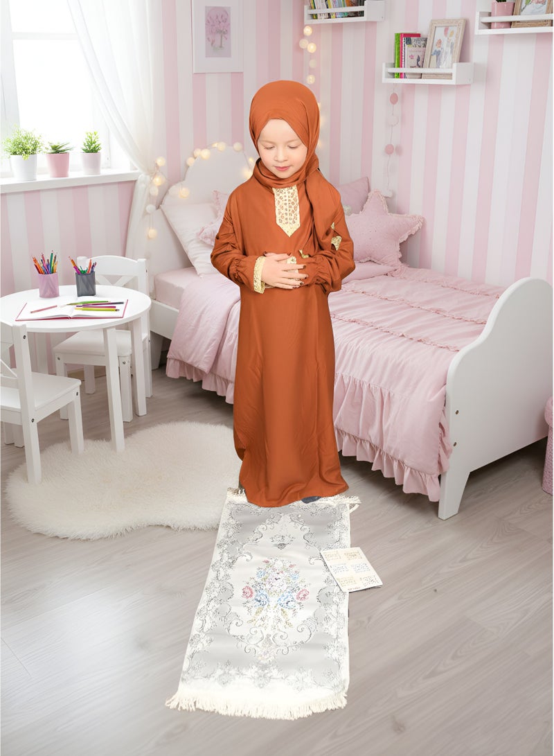 لينا فاشون شرشف صلاة اطفال بناتى مع 2 هدايا ( سجادة صلاة اطفال وبطاقة اذكار بعد الصلاة ) - Image 2