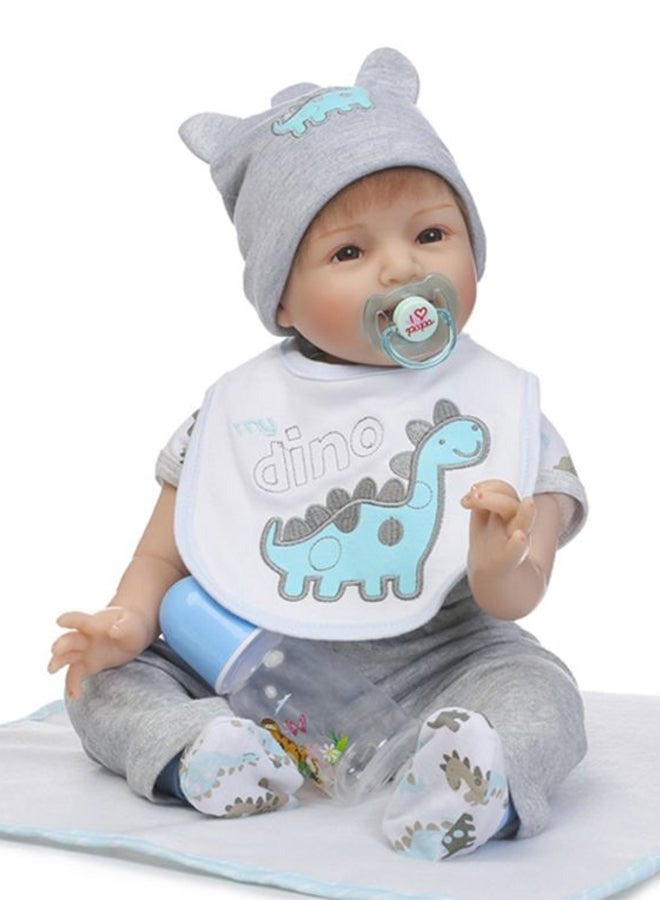 Reborn Baby Doll With Plush Cuddling Toy 22Inch Moveable Arms And Legs Joints 22inch - Image 3