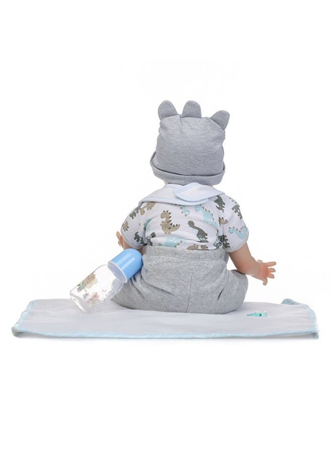 Reborn Baby Doll With Plush Cuddling Toy 22Inch Moveable Arms And Legs Joints 22inch - Image 2
