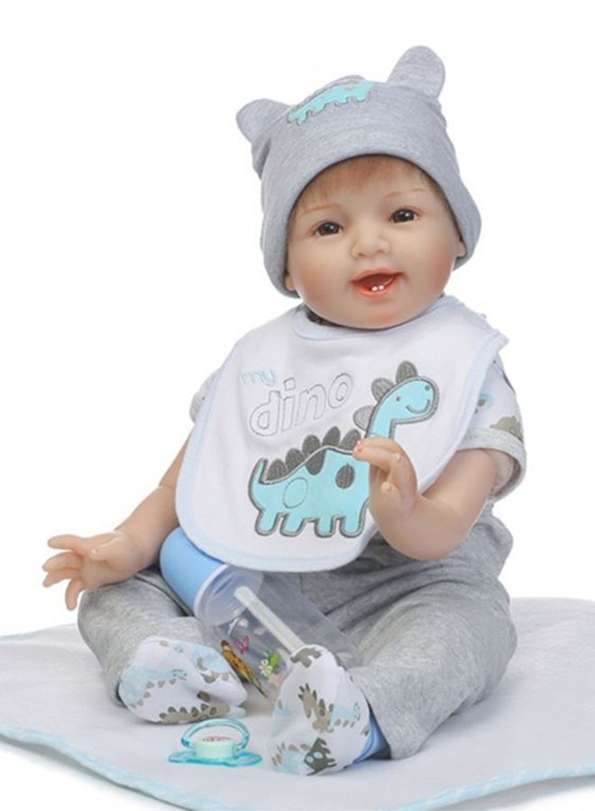 Reborn Baby Doll With Plush Cuddling Toy 22Inch Moveable Arms And Legs Joints 22inch - Image 4