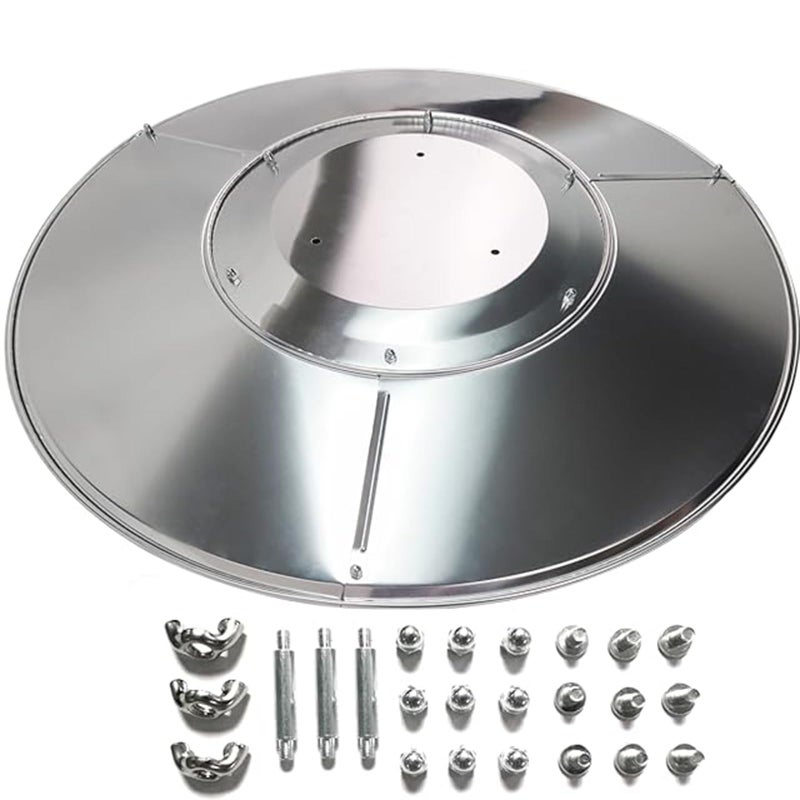 Kisworm Kisworm Patio Heater Reflector Shield Propane Outdoor Heaters Replacement Part  Top Dome 3Hole Mount 33 Dia Round 