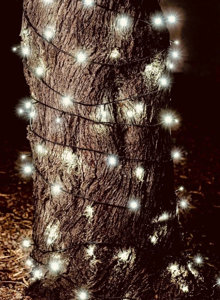 Yuwell 50 Meter 240 LED String Lights Decoration Lights Cool White 8 Modes Led Light Black Wire For Home Decorations Ramadan Lights Indoor & Outdoor Decoration Ramadan Decoration Light Diwali Lights Curtain Lights With 3-Pin Uk Plug - Image 2