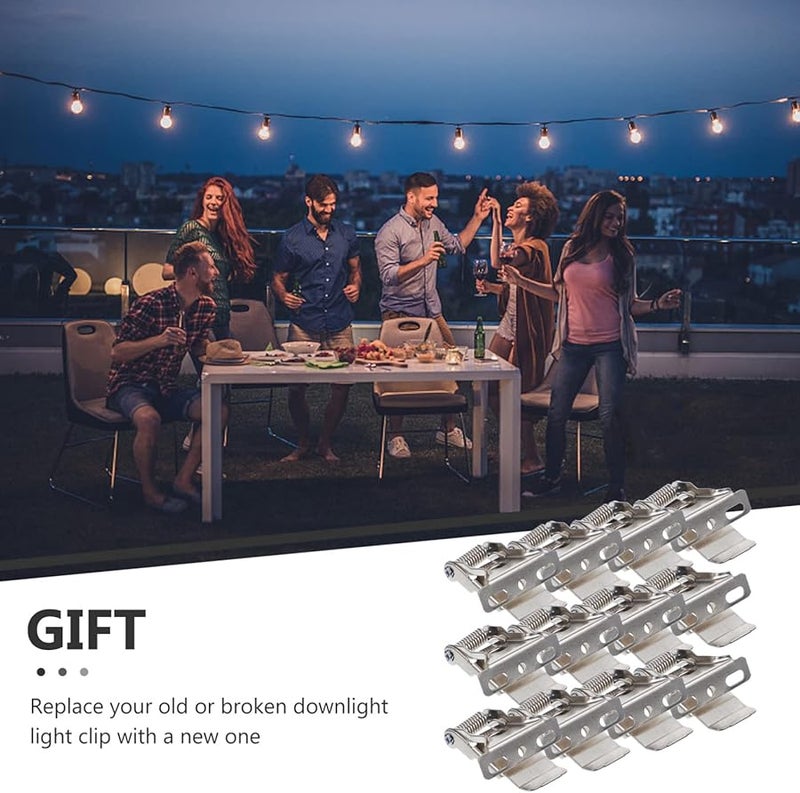 VILLCASE 20 Pack Recessed Light Spring Clips for Downlights Panel Lamps Easy Ceiling Installation - Image 5