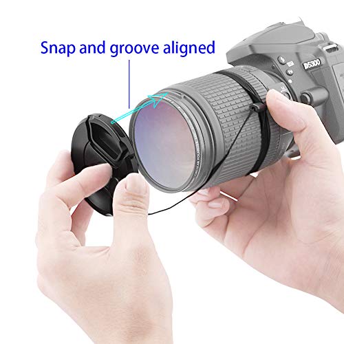 HUIPUXIANG 58mm Lens Cap Cover for Fuji Fujifilm Fujinon XF 18-55mm XF18-55mm f/2.8-4 R LM OIS(Not for MKX18-55mmT2.9),XF 33mmF1.4 R LM WR Lens,HUIPUXIANG [2 Pack] - Image 3