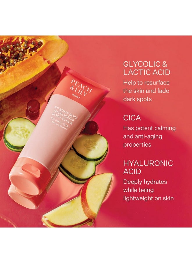 PEACH & LILY Peach & Lily KP Bump Boss Microderm Body Scrub | 10% AHA (7% Glycolic Acid + 3% Lactic Acid) | Smooth, Silky-Soft And Radiant Skin | Clean, Non-Toxic, Cruelty-Free | 8.11 Oz  - Image 3