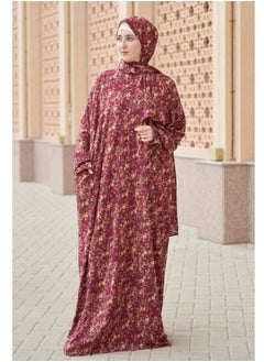DAMAS COLLECTION P105-One Piece Prayer Dress Crepe for Muslim Women with Attached Scarf and pocket - Modest Islamic Prayer Outfit for Prayer & Umrah - Lightweight and Breathable Islamic Clothing  - Image 2