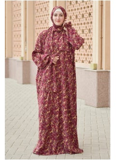 DAMAS COLLECTION P105-One Piece Prayer Dress Crepe for Muslim Women with Attached Scarf and pocket - Modest Islamic Prayer Outfit for Prayer & Umrah - Lightweight and Breathable Islamic Clothing  - Image 1