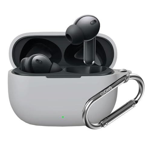 Cocoonkart Soft Silicone Case Cover for Realme Buds T310 | Buds N1 - Grey - Image 1