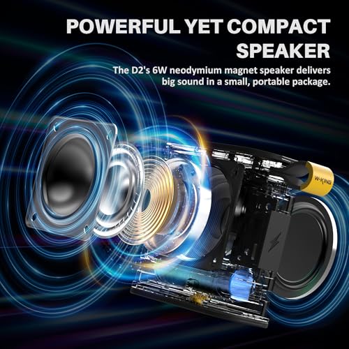 W-KING IPX7 Waterproof Bluetooth Speaker, Loud Wireless Outdoor Portable Speakers With HD Sound, Deep Bass, Bluetooth 5.4, Stereo Pairing, Bike Mountable, FM Radio, TF Card, AUX-IN - Image 3