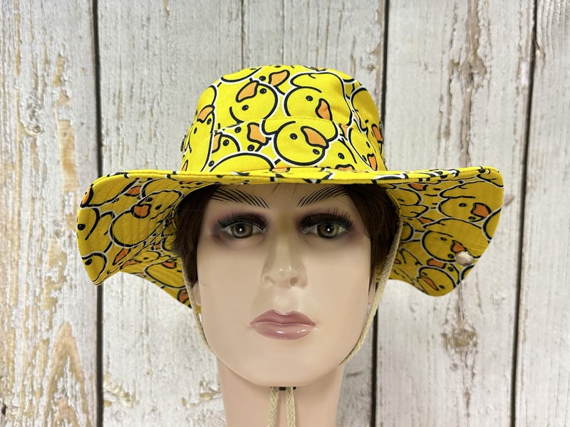 Enodtter Yellow Duck Bucket Hat for Men Women, Wide Brim Reversible Packable Fisherman Cap, Printed Outdoor Travel Beach Sun Hat - Image 5