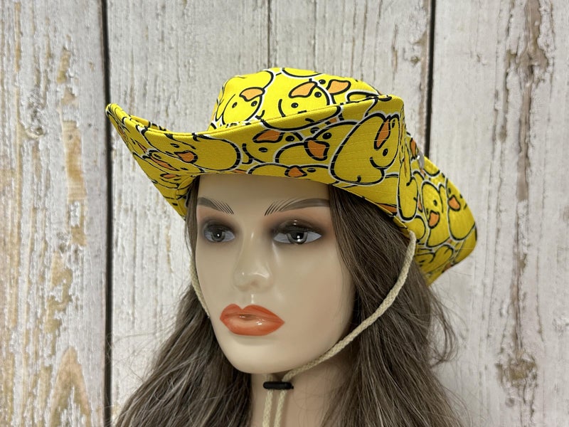 Enodtter Yellow Duck Bucket Hat for Men Women, Wide Brim Reversible Packable Fisherman Cap, Printed Outdoor Travel Beach Sun Hat - Image 4