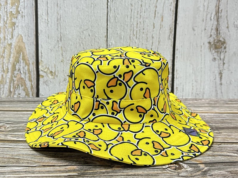 Enodtter Yellow Duck Bucket Hat for Men Women, Wide Brim Reversible Packable Fisherman Cap, Printed Outdoor Travel Beach Sun Hat - Image 2