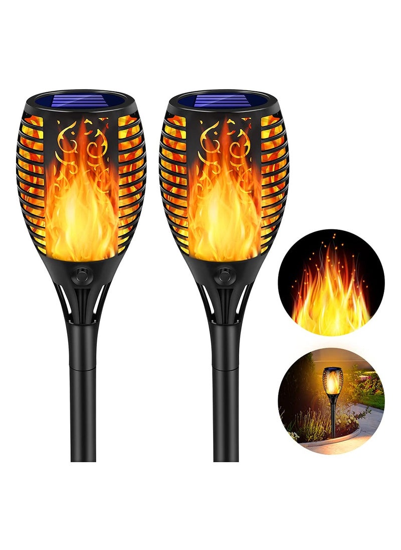 Generic Outdoor Solar Torch Lights 33 LED Solar Light Torches with Dancing Flickering Flame Waterproof Landscape Decoration Lights for Pathway Driveway  - Image 1