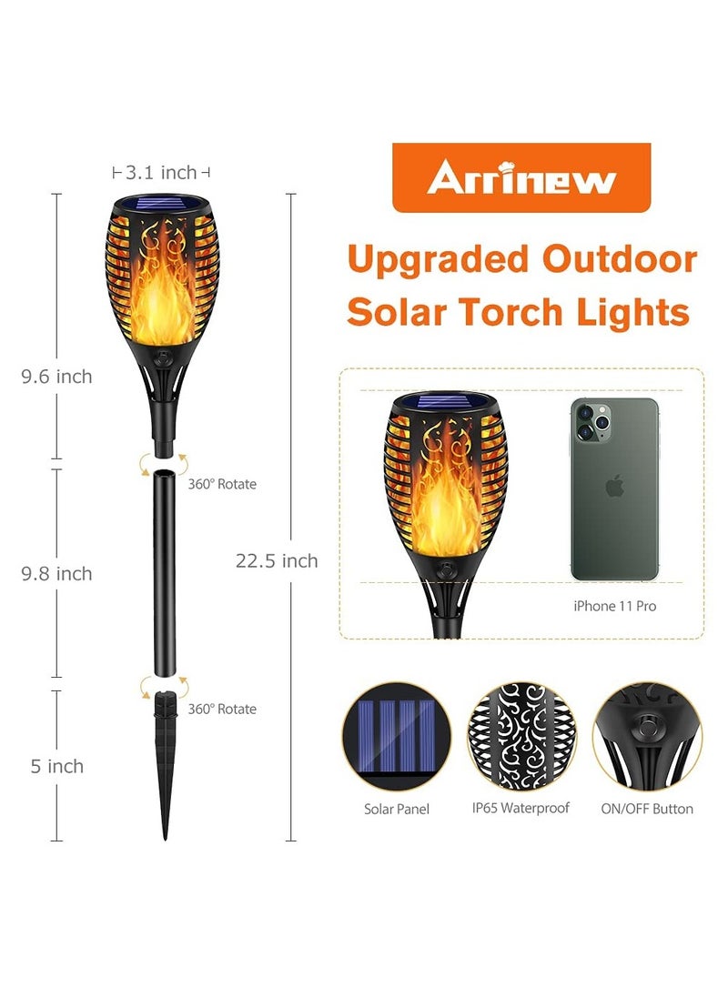 Generic Outdoor Solar Torch Lights 33 LED Solar Light Torches with Dancing Flickering Flame Waterproof Landscape Decoration Lights for Pathway Driveway  - Image 2