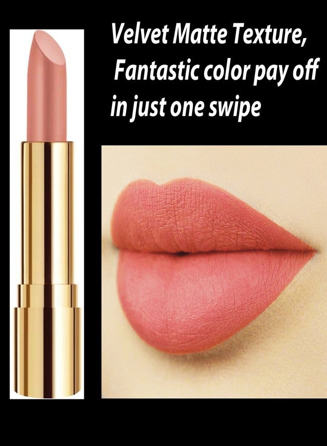 Rythmx Professional Timeless 4 Colors Collection Velvet Touch Matte Lipstick Long Stay on Lips(Dark Nude, Magenta, Maroon, Passion Peach) - Image 5